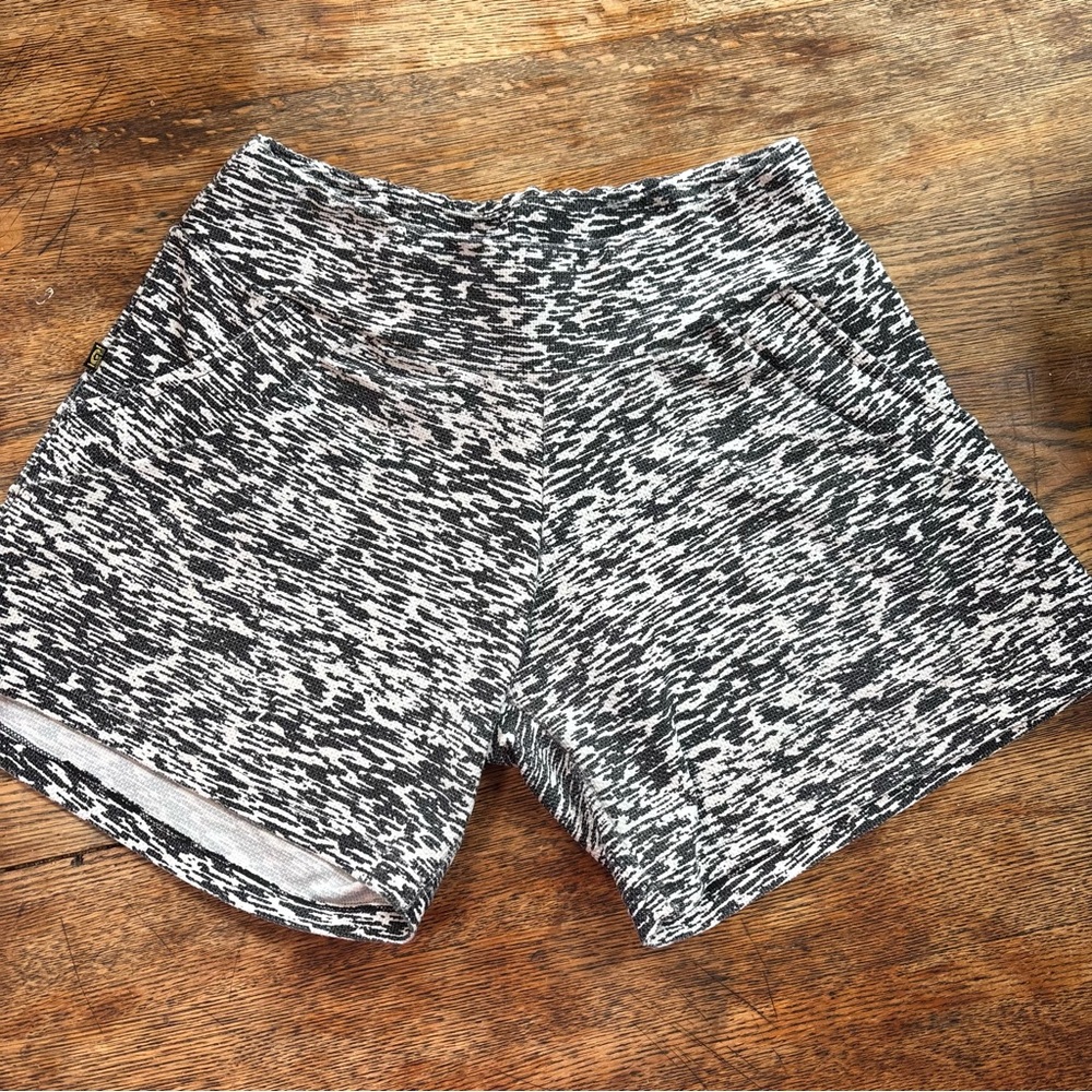 Black and white shorts